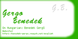 gergo benedek business card